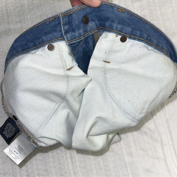 Madewell 24 Blue Cut Off Raw Fringe Hem Distressed Denim Shorts - Picture 13 of 13